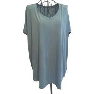 Mondeta XL short sleeve athletic shirt w antimicrobeal fabric light blue